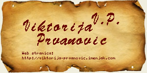 Viktorija Prvanović vizit kartica